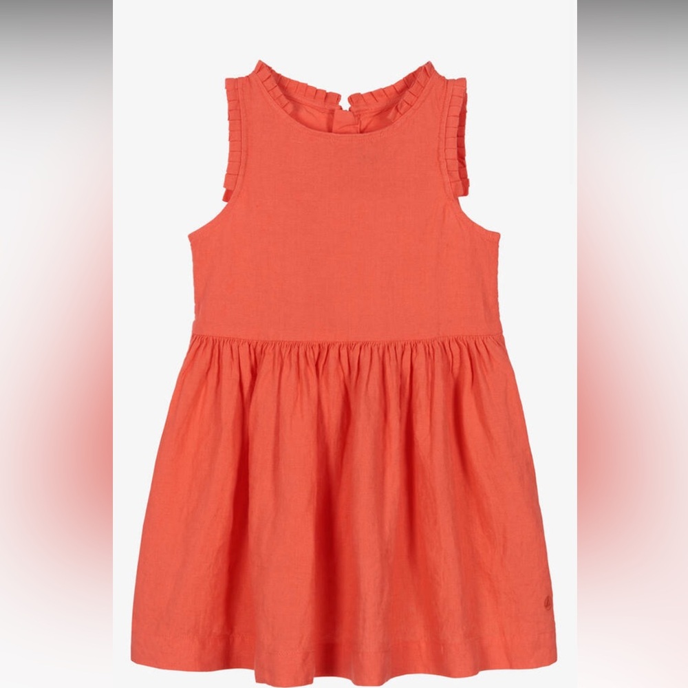 Petit Bateau Vibrant Orange Casual Dress